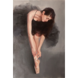 y16379 - 芭蕾舞者- 畫作系列 油畫人物系列- 舞蹈題材(人物)系列